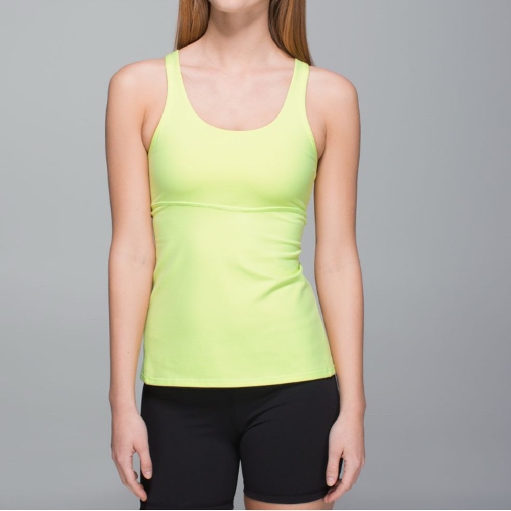 lululemon athletica Lime Green Tank Top